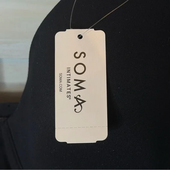 Soma Embraceable Perfect Coverage Black Bra 40C NWT underwire style 570052203 - Picture 8 of 9